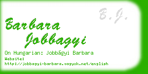 barbara jobbagyi business card