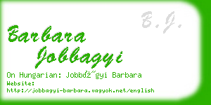 barbara jobbagyi business card